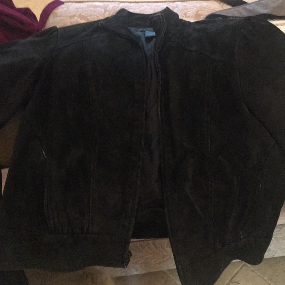 Gently worn suede fitted short jacket